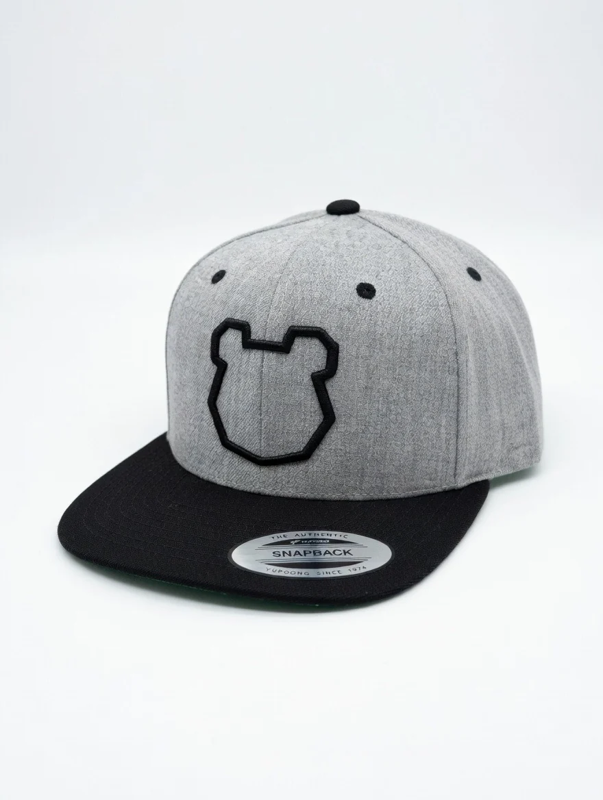 Minimal Panda Shield Premium Flat Bill Snapback Cap - Image 3