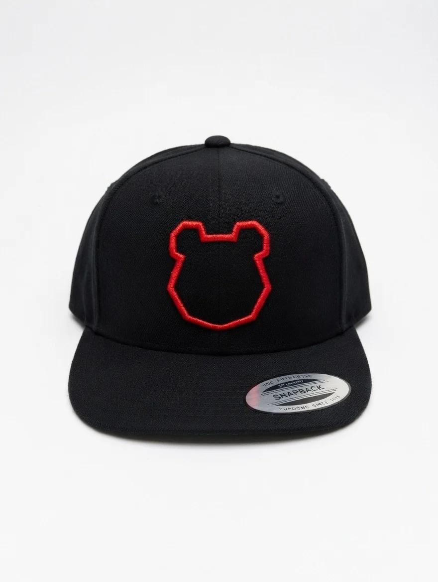 Minimal Panda Shield Premium Flat Bill Snapback Cap - Image 4