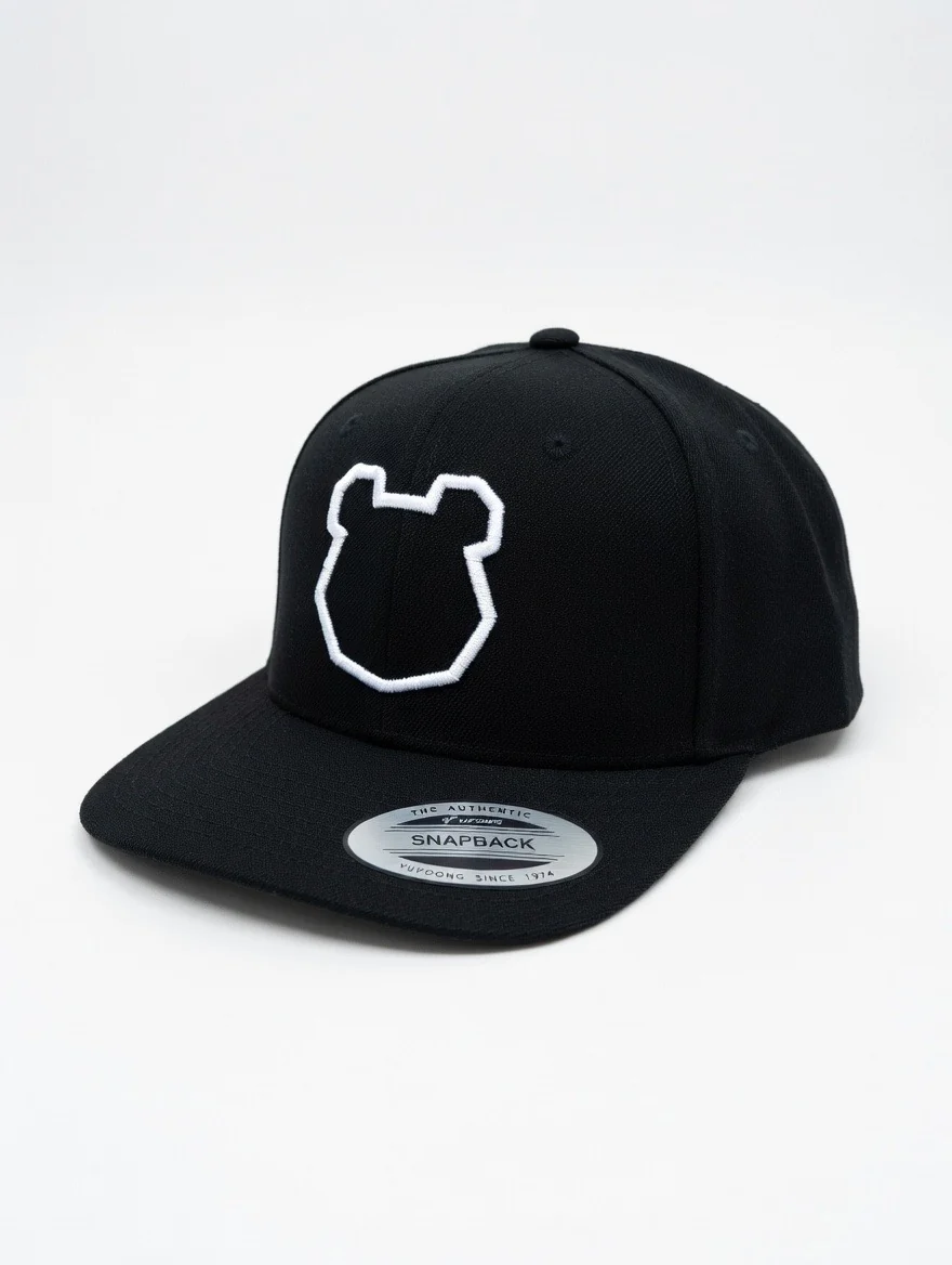 Minimal Panda Shield Premium Flat Bill Snapback Cap - Image 6