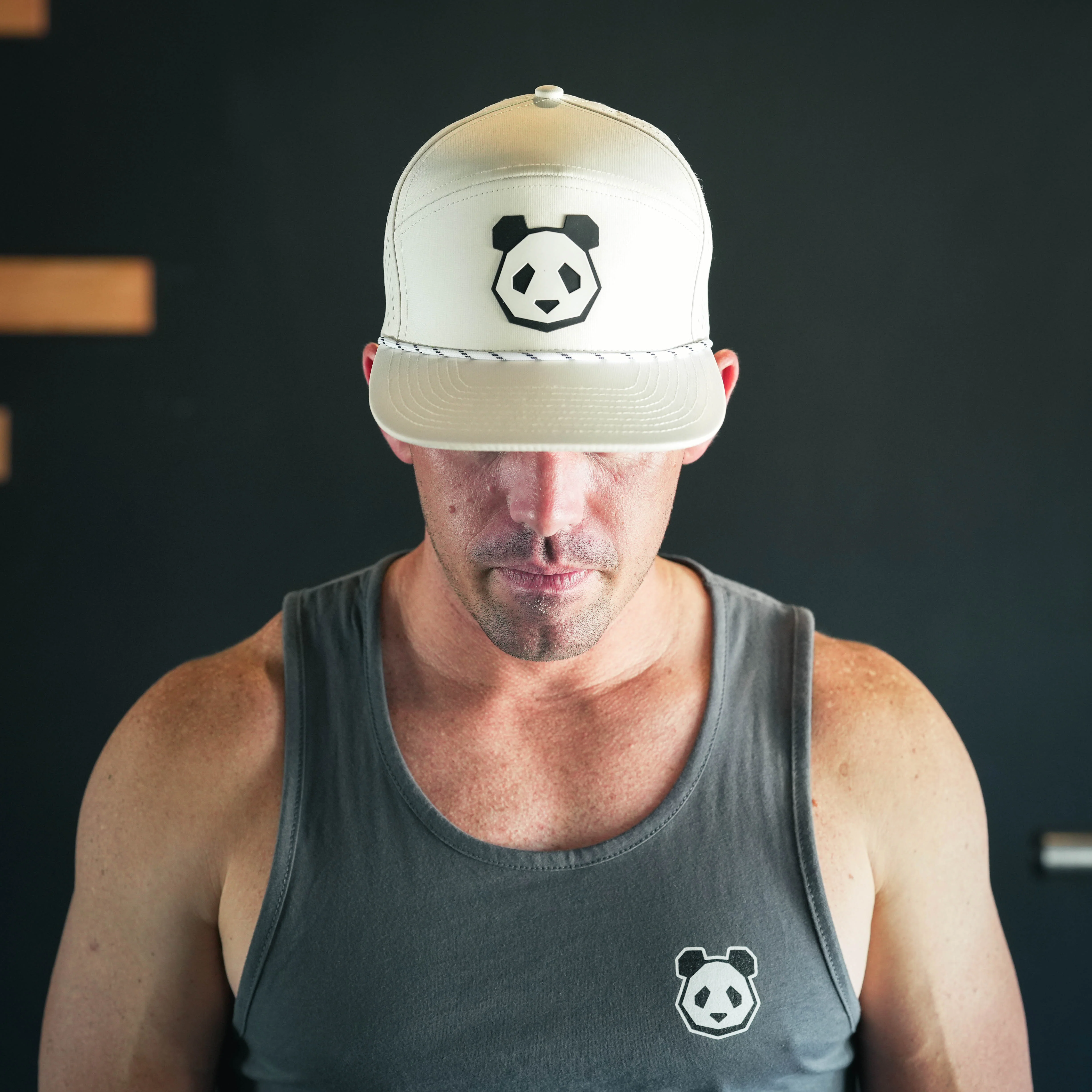 ALL NEW Performance 7 Panel Flat Bill Snapback PVC Patch Panda Head - Image 10