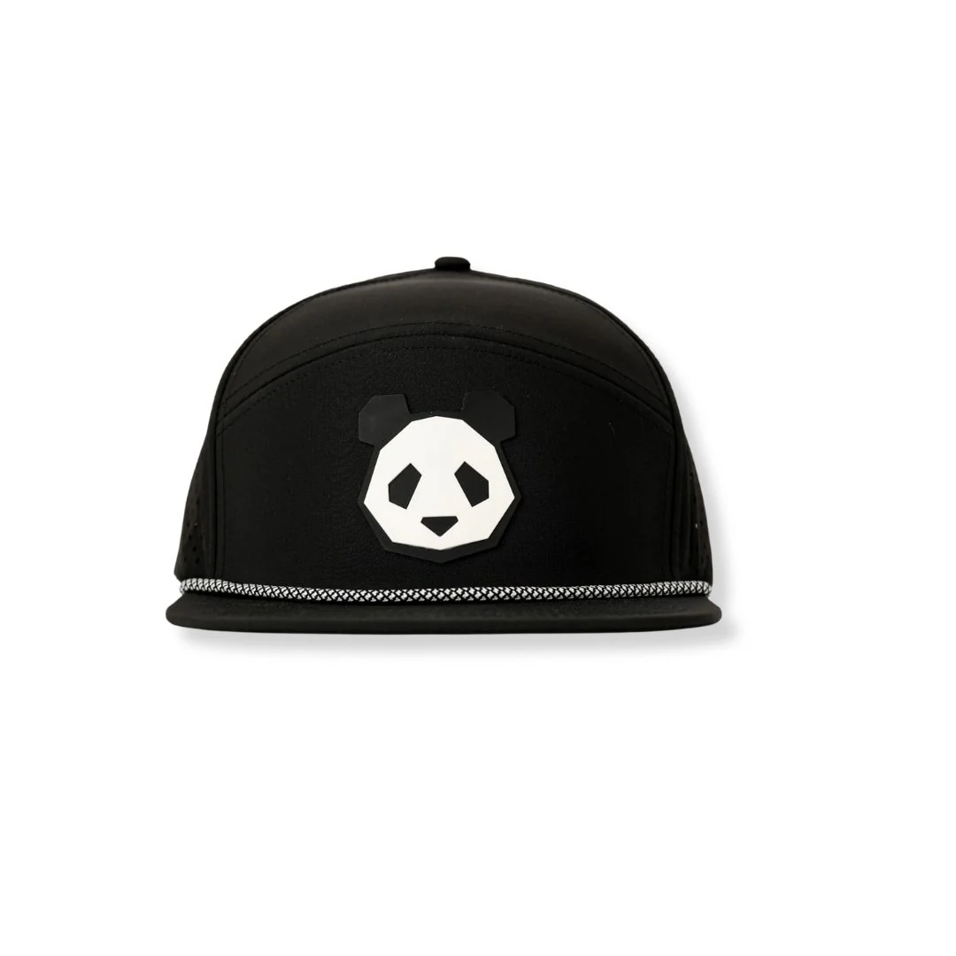 ALL NEW Performance 7 Panel Flat Bill Snapback PVC Patch Panda Head - Image 3