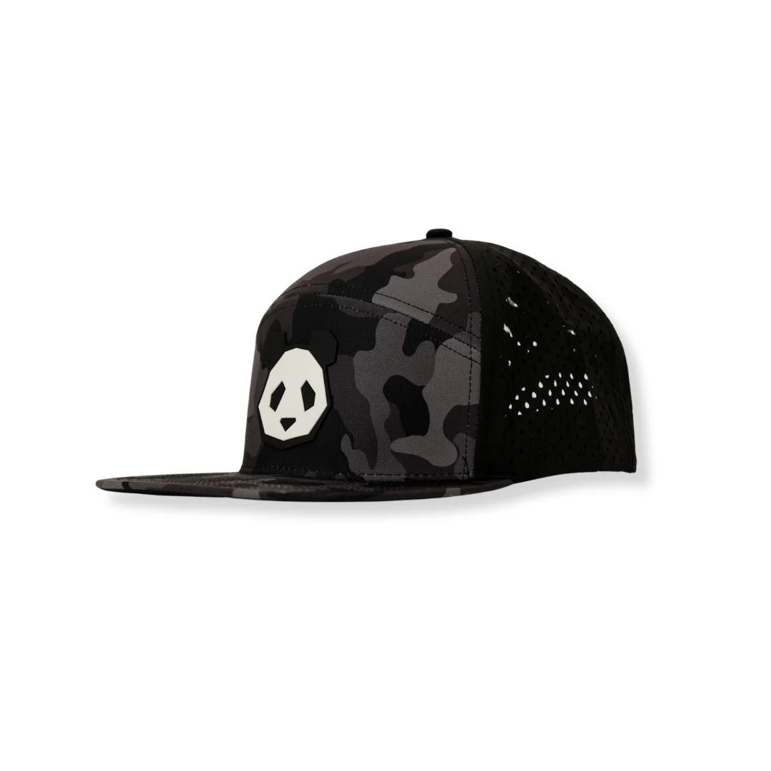 ALL NEW Performance 7 Panel Flat Bill Snapback PVC Patch Panda Head - Image 5