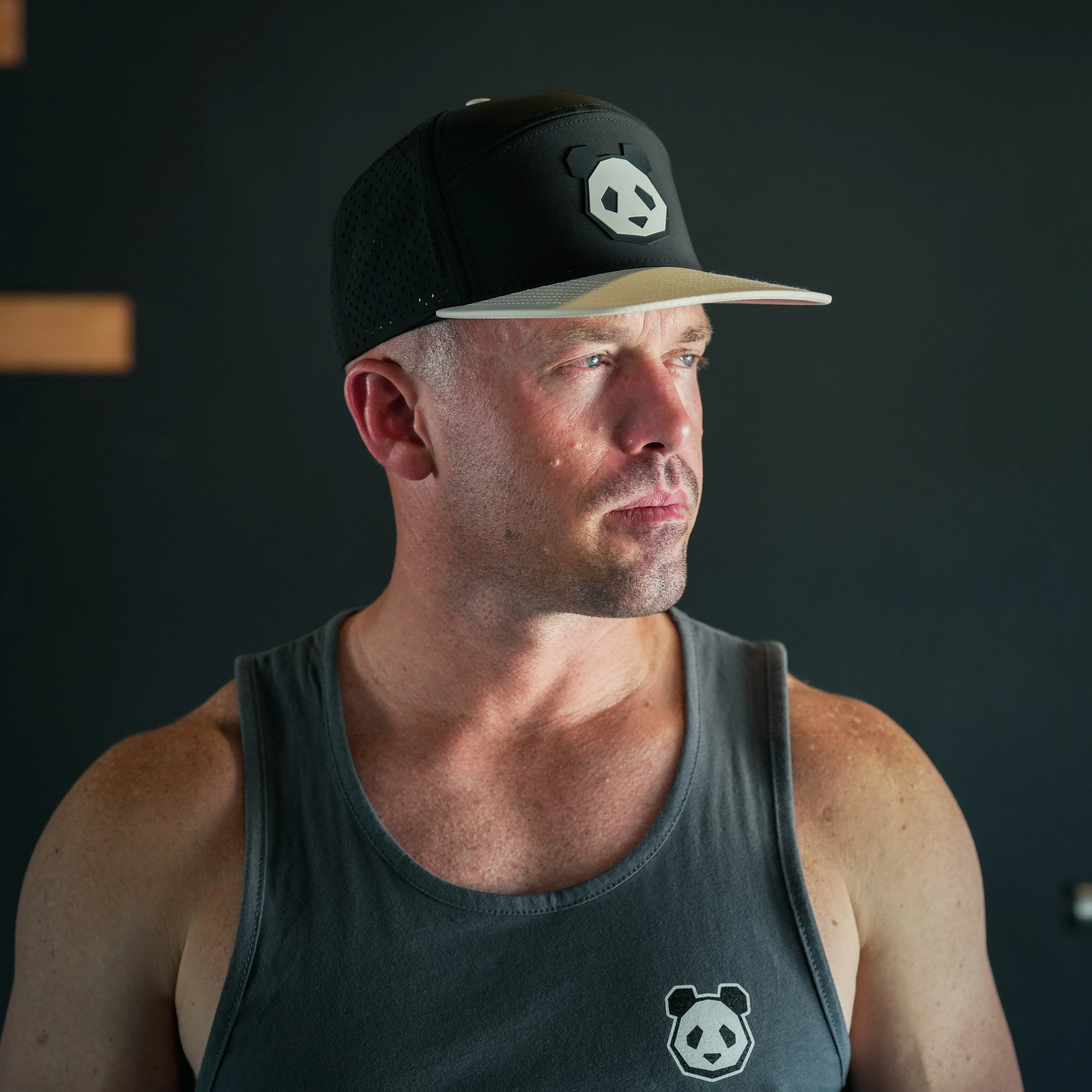 ALL NEW Performance 7 Panel Flat Bill Snapback PVC Patch Panda Head - Image 6
