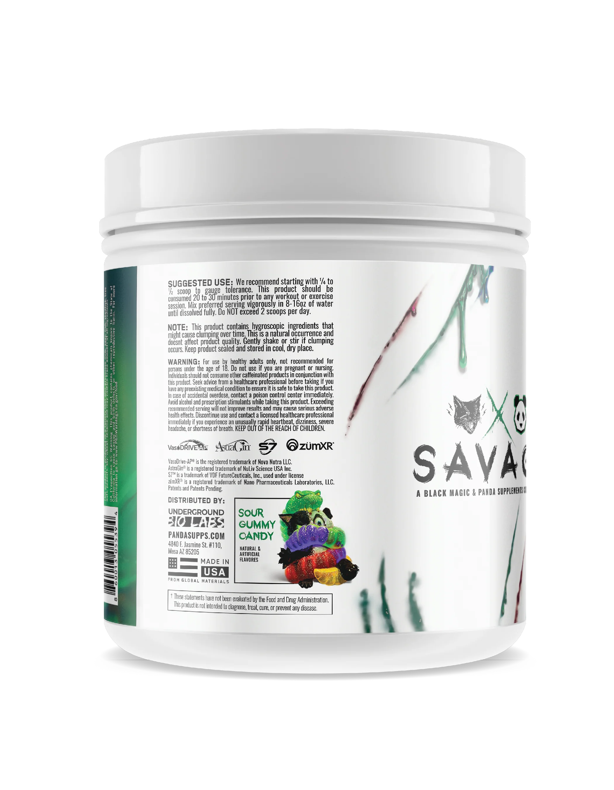 PANDA vs Black Magic - SAVAGE Pre Workout (Sour Gummy Candy) - Image 4